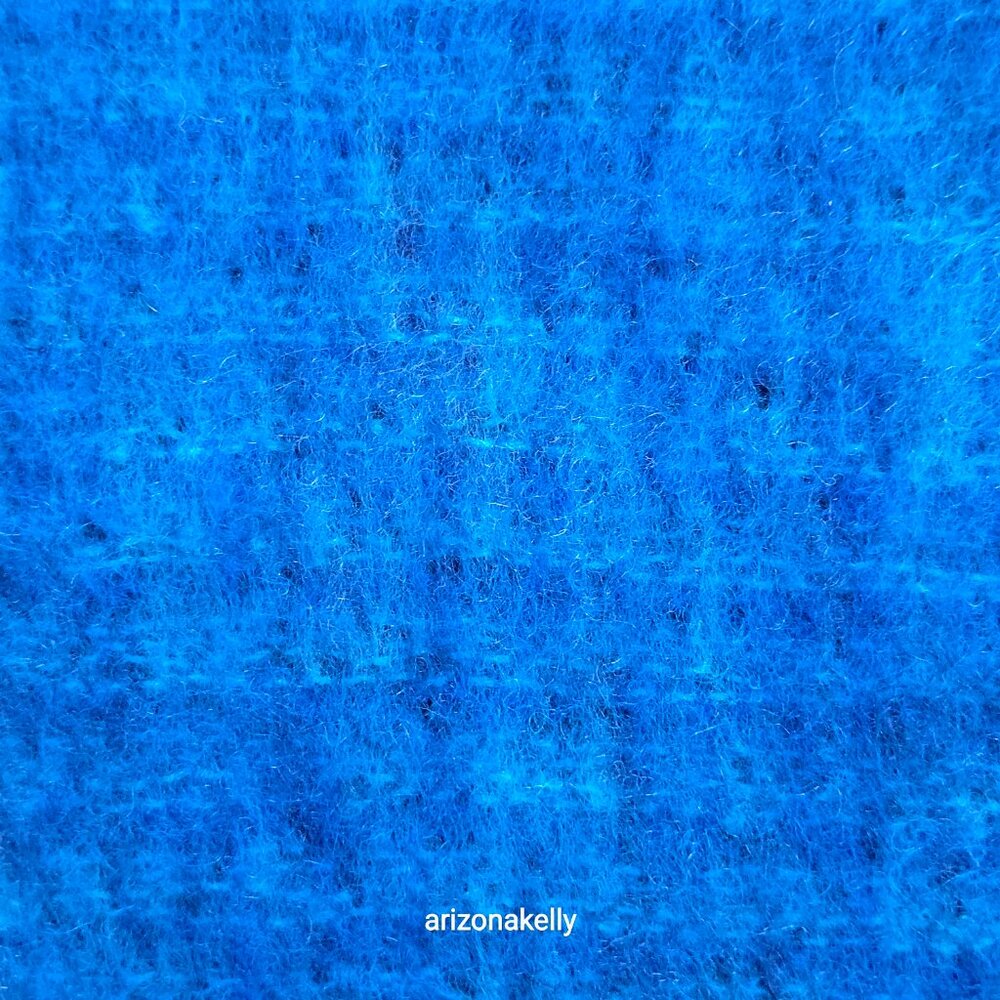 NWT Kid Mohair Scarf Blue Avoca Tweed - Picture 10 of 16
